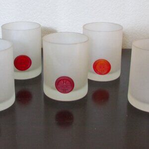 Set of 5 Glass Candle Holders